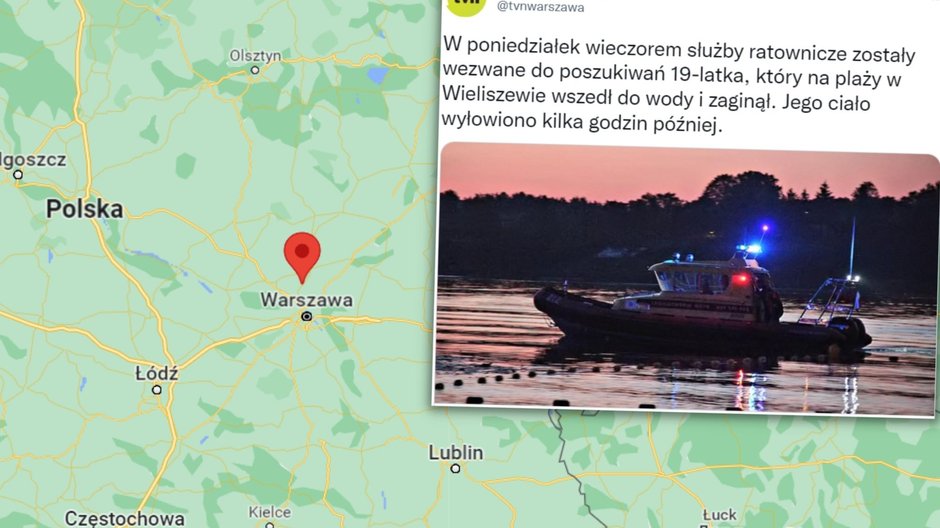 Wszedł do wody i nie wypłynął. Służby wyłowiły ciało 19-latka