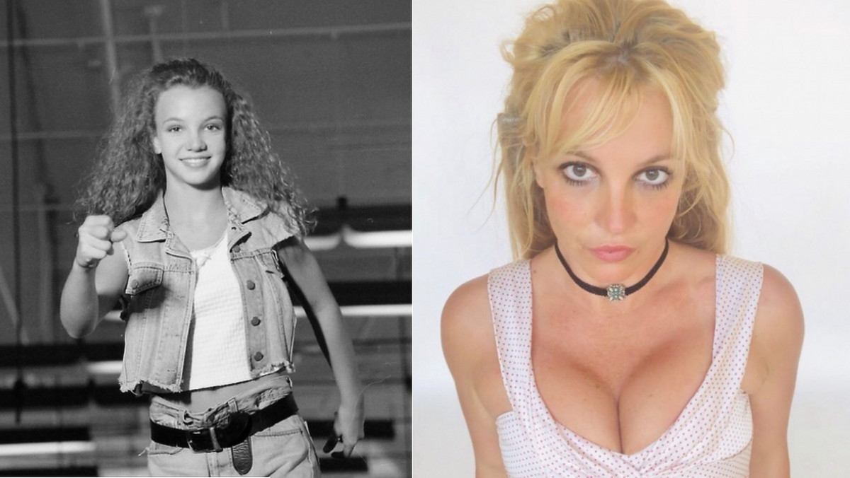 Britney Spears w 1995 r. i w 2020 r.