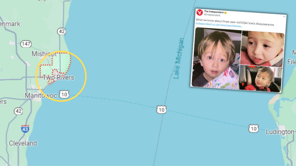 Dziecko zaginęło nad jeziorem Michigan (fot. X/The Independent)