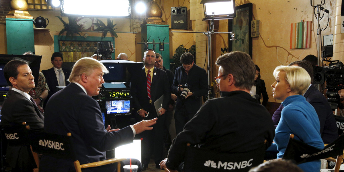 Donald Trump sits down with "Morning Joe" in Iowa in January.
