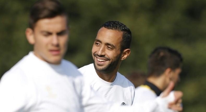 Juventus' defender Medhi Amine Benatia pictured training in March