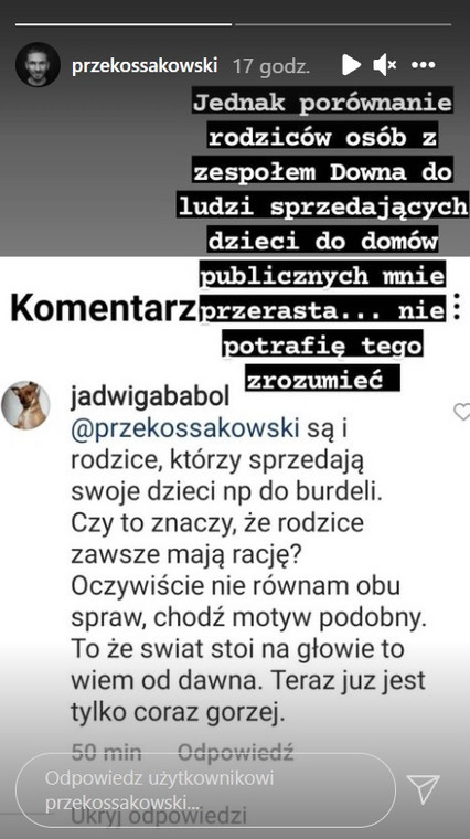 Przemek Kossakowski odpowiada internaucie