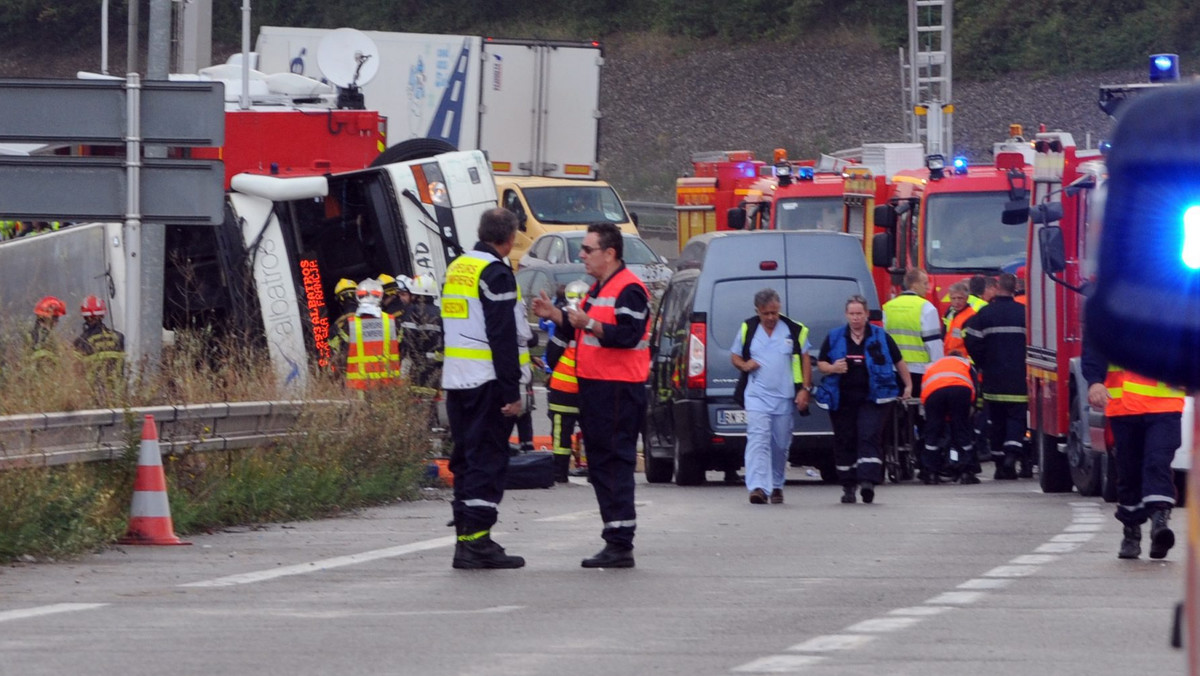 Dwanaście osób rannych w wypadku polskiego autokaru pod Miluzą jest wciąż hospitalizowanych, a jedna z nich - Ukrainiec - pozostaje w stanie krytycznym - dowiedziała się PAP ze źródeł dyplomatycznych. Wiele osób opuściło szpitale minionej doby.