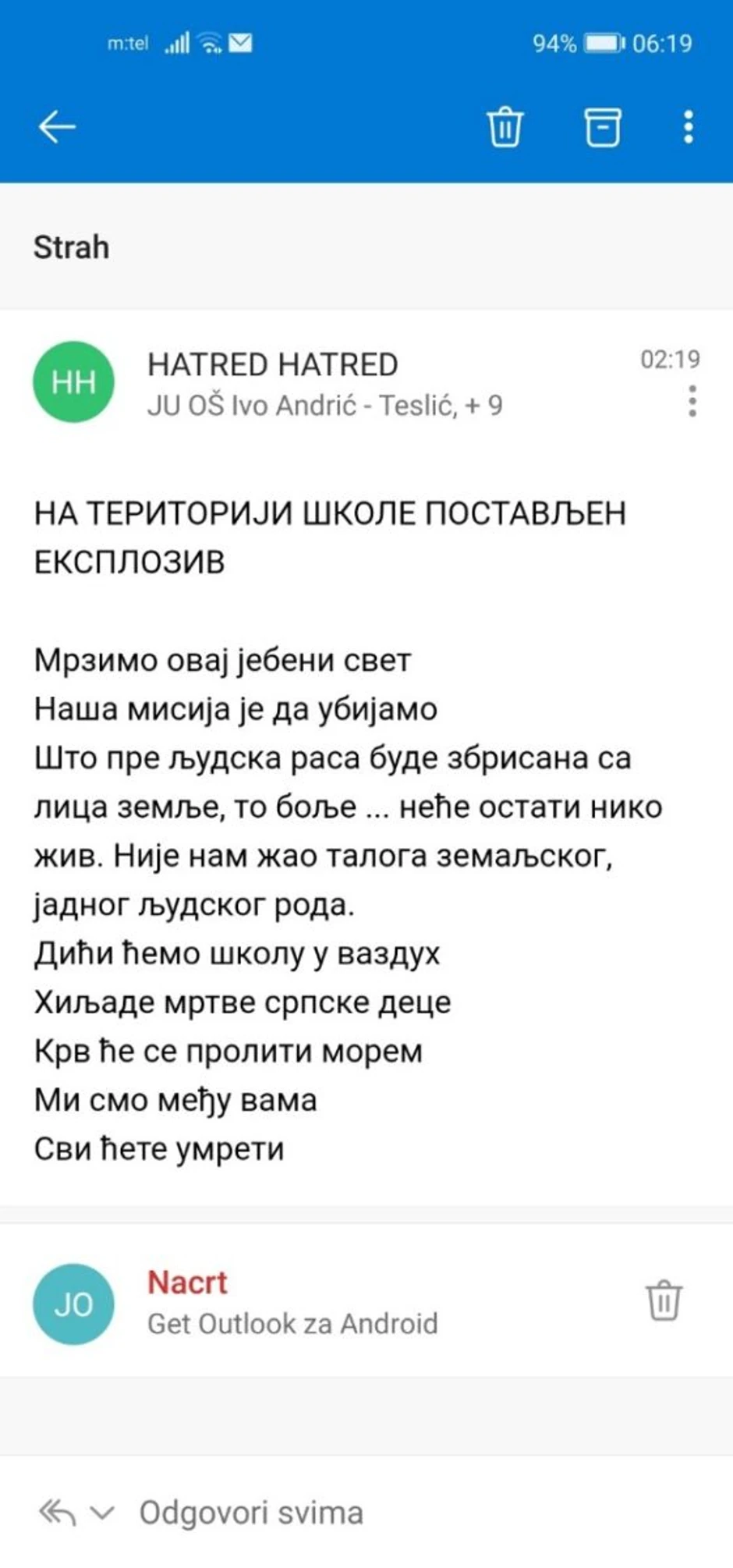 Dojava o bombi u školama u Srpskoj 