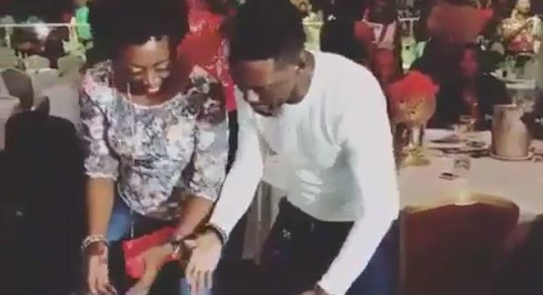 Kate Henshaw & AY dancing