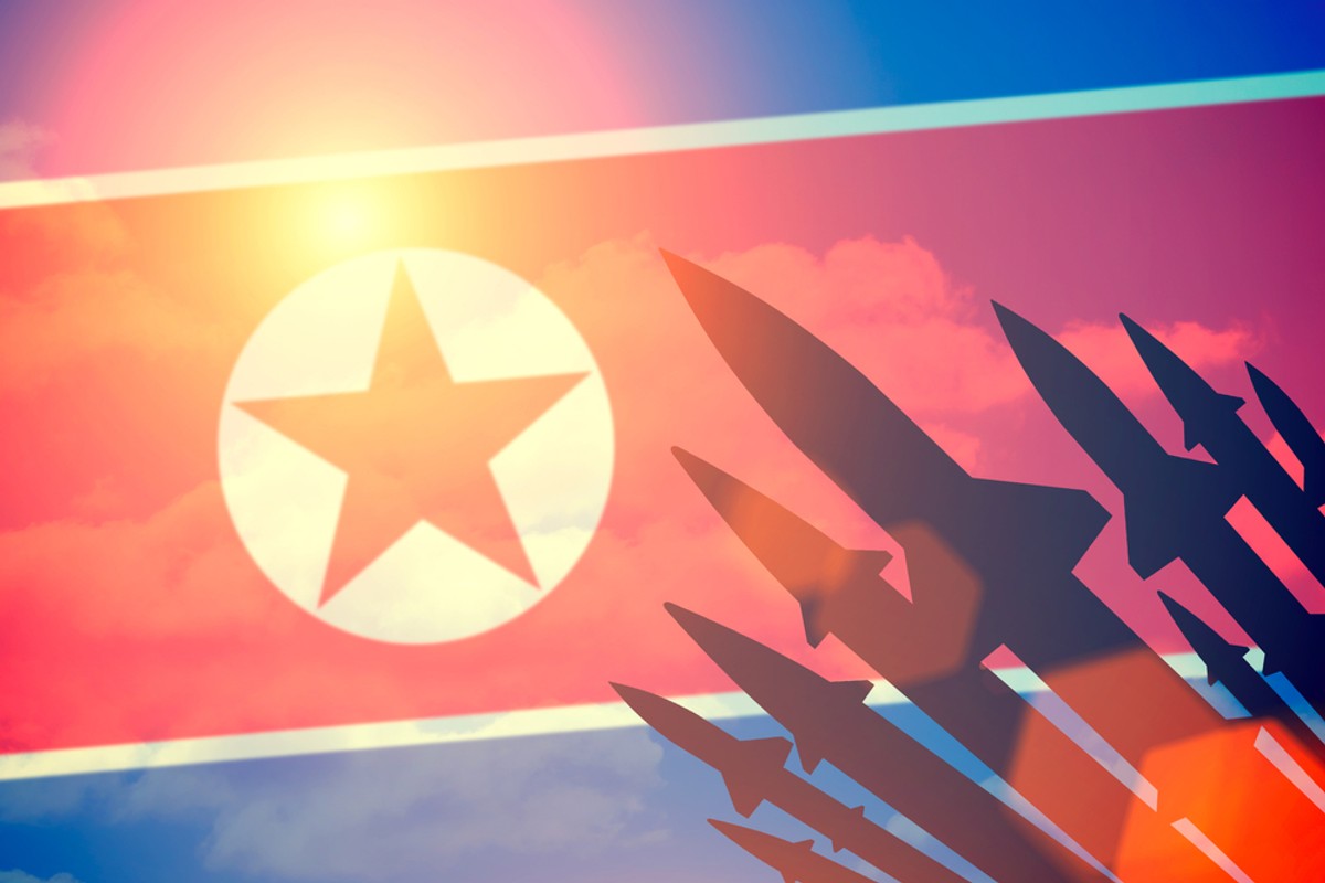 korea północna flaga rakiety