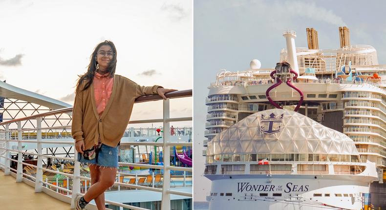The author took her first cruise on the largest cruise ship in the world, Wonder of the Seas.Joey Hadden/Insider