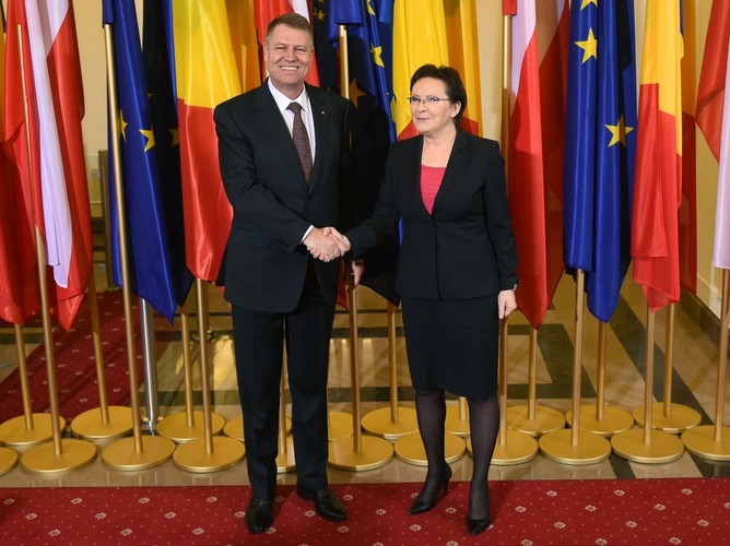 Premier Ewa Kopacz i prezydent Rumunii Klaus Iohannis