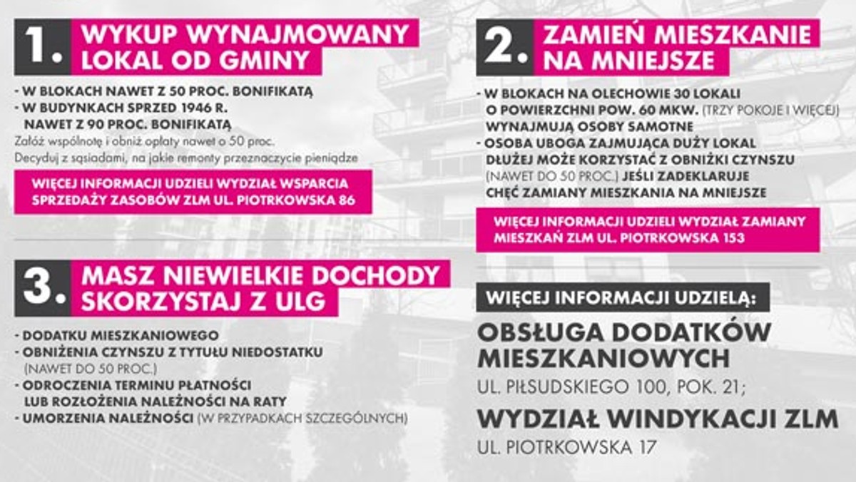 Od maja w lokalach komunalnych zaczną obowiązywać wyższe stawki opłat czynszowych. Stawka bazowa ma wzrosnąć z 7,03 do 9 złotych. Mieszkańcy tych lokali protestują, a miasto radzi, co robić, by podwyżek uniknąć.