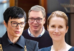 Kaja Kalas, Aleksandar Vučić i Marta Kos