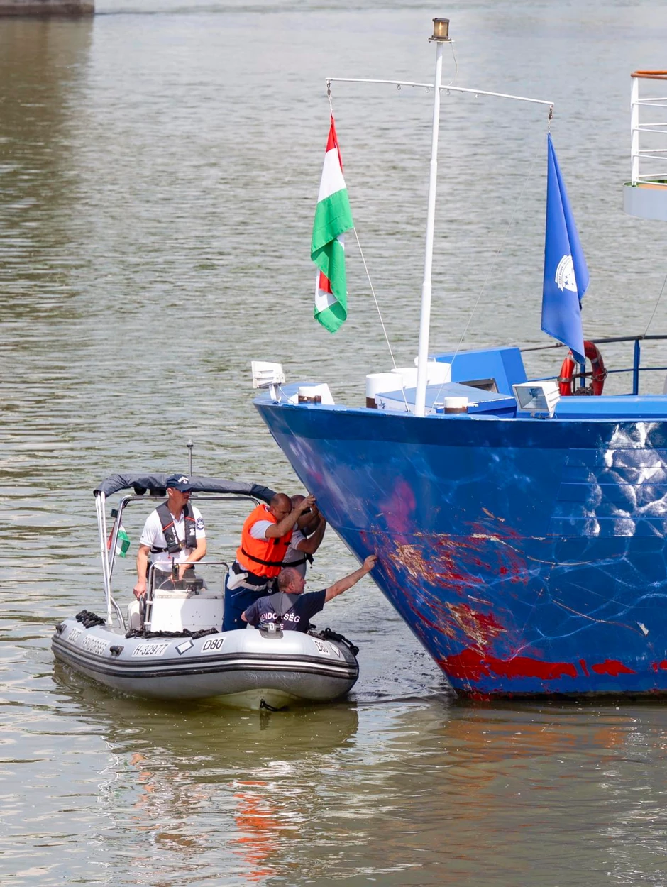 Sudar brodova u Mađarskoj na Dunavu