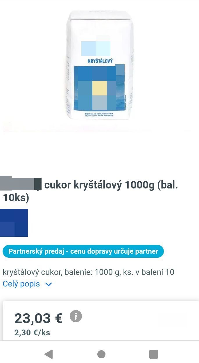 Jána cena cukru poriadne prekvapila. 