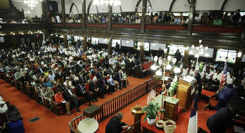 Charleston shooting: Photos from the first service since the attack