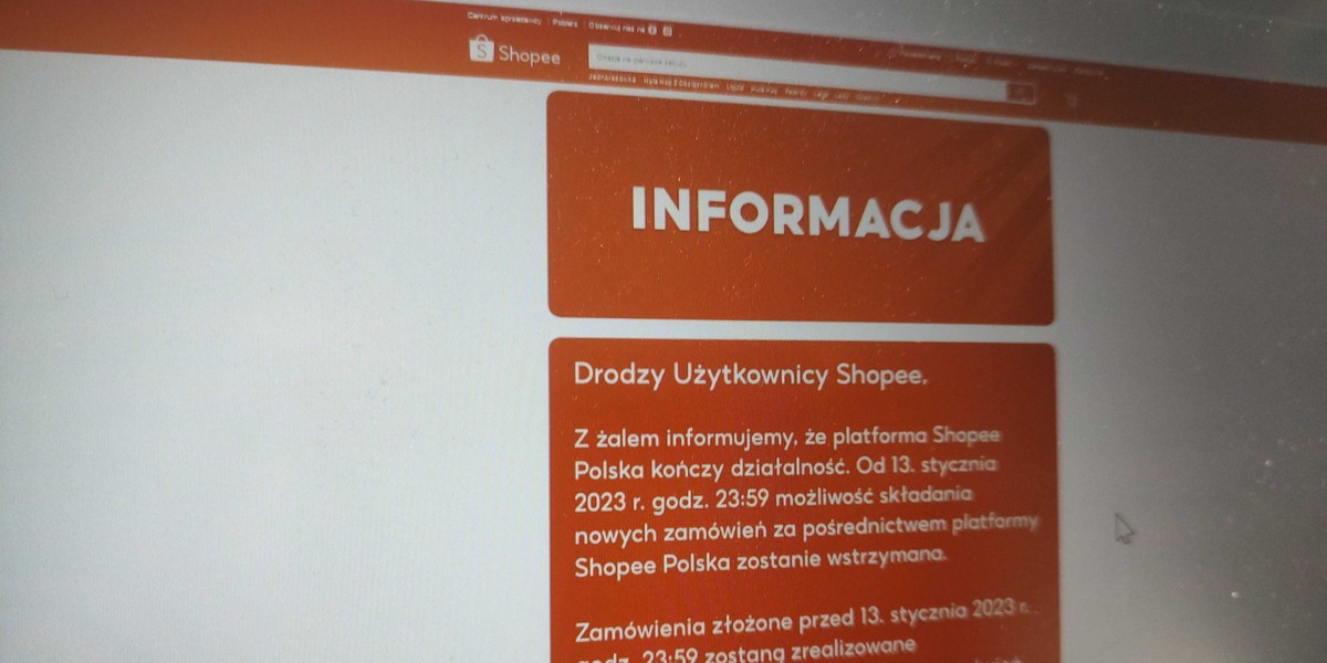 Shopee kończy działalność w Polsce po nieco ponad roku