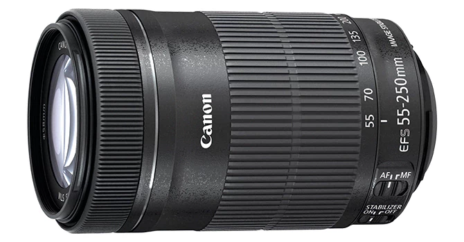 Dobre uzupełnienie kitowego zestawu: Canon EF-S 55-250 mm 1:4-5,6 IS STM kosztuje mniej więcej 1000 złotych.