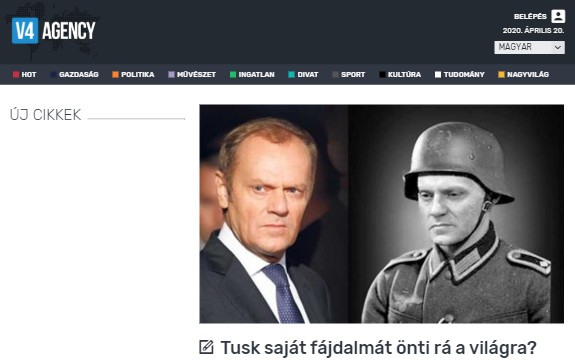 Artykuł na stronie agencji prasowej V4