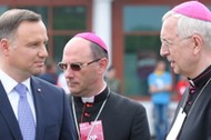 Prezydent Andrzej Duda, prymas Polski abp Wojciech Polak oraz abp Stanisław Gądecki