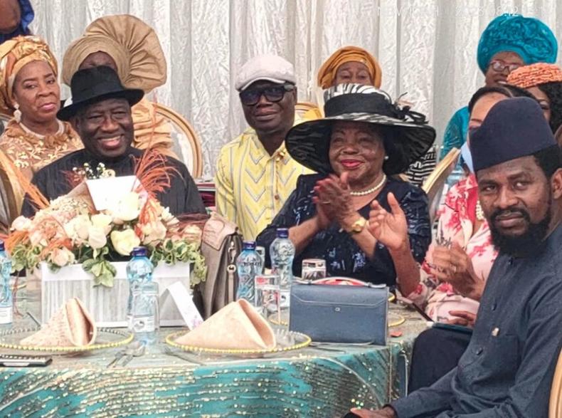 Former Nigerian President Goodluck Jonathan attends nephew's Ruracio in Embu on Saturday, August 12, 2023. ( Photo courtesy - Citizen Digital )