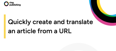 Creating article from existing URL - AI Content Creation Assistant