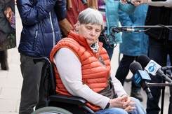 Europoseł Janina Ochojska niewpuszczona na teren strefy stanu wyjątkowego [WIDEO]