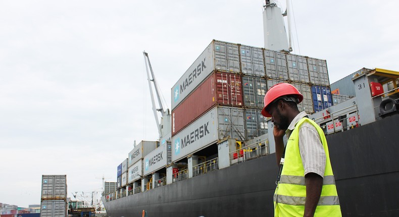 Worker at one of Nigeria's port centres (apmterminals)