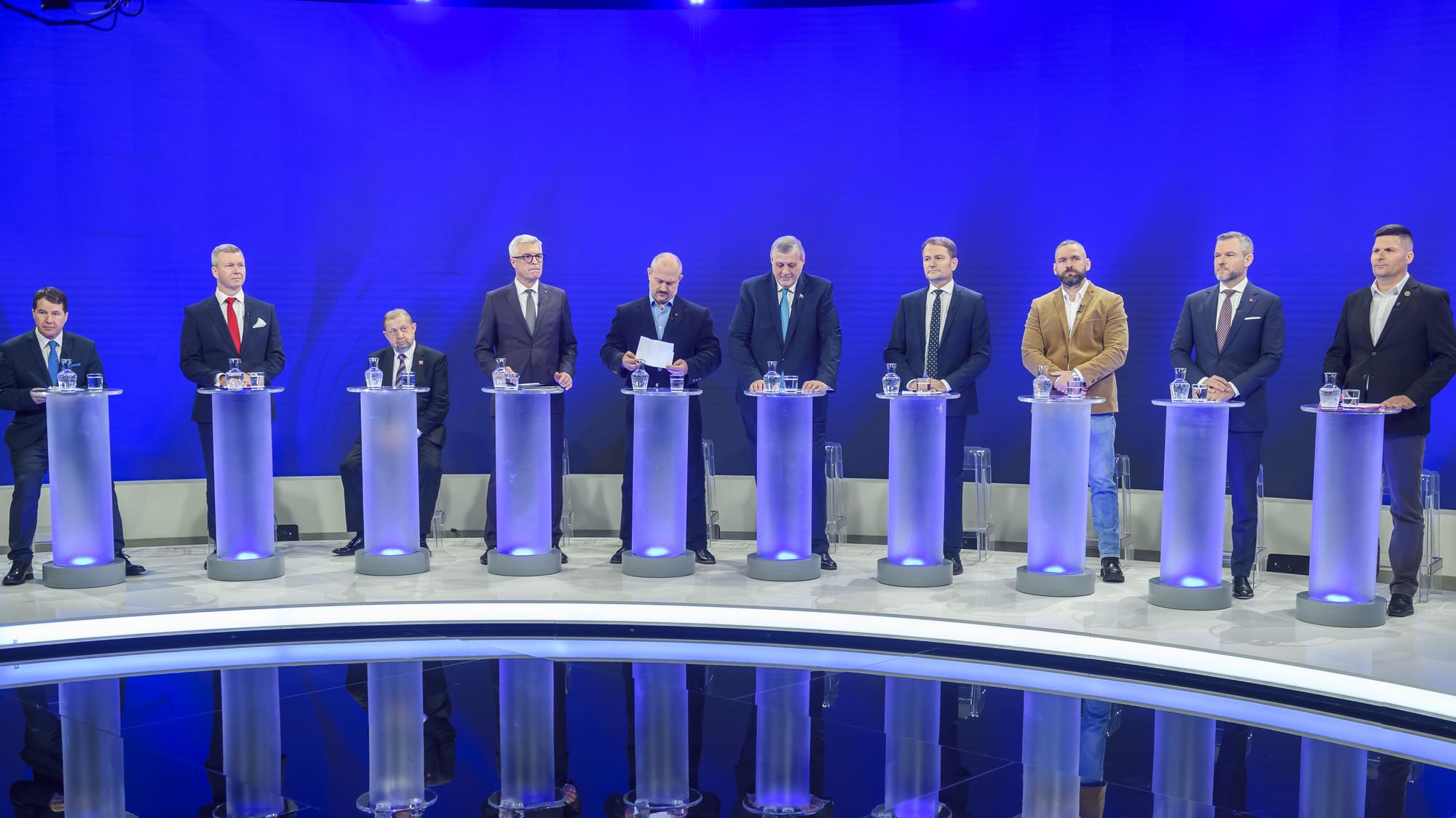 Posledná diskusia prezidentských kandidátov pred 1. kolom prezidentských volieb na pôde RTVS.