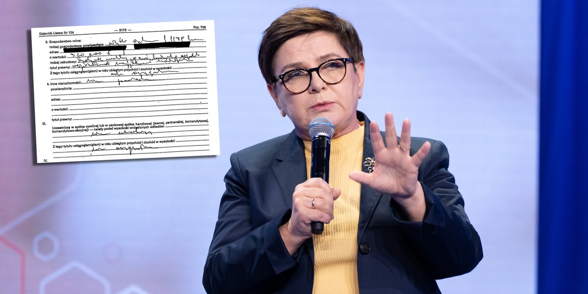 Zeszłoroczne oświadczenie Szydło było bardzo czytelne.