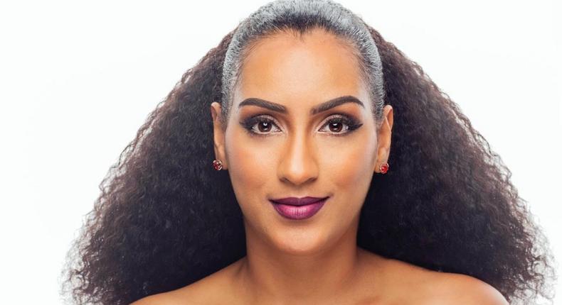 Juliet Ibrahim modelling for her own lash line called Shade by Juliet [Credit: Daily Post]