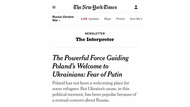 Artykuł zamieszczony na łamach "The New York Times"