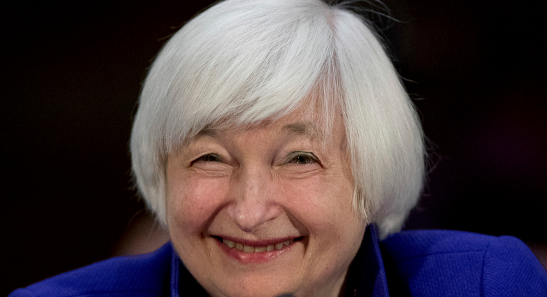 Federal Reserve Chair Janet Yellen smiles as she appears on Capitol Hill in Washington, Tuesday, Feb. 14, 2017, prior to testifying before the Senate Banking Committee.