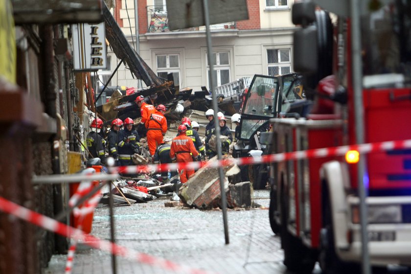 Katowice. Wybuch gazu na zbiegu ulicy Sokolskiej i Chopina 