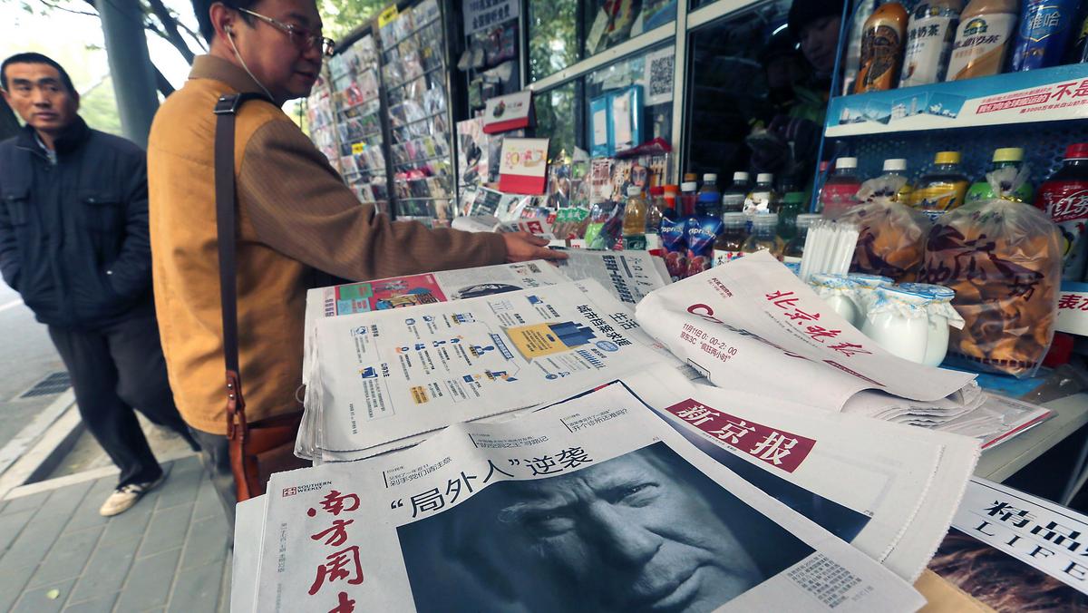 Chinese newspaper features front-page story on Trump's victory in Beijing