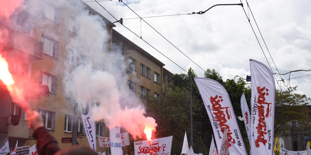 Wrocław. Protest pracowników kopalni Turów