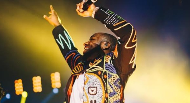 Davido on stage at his sold-out concert in London [MichaelTubesCreation]