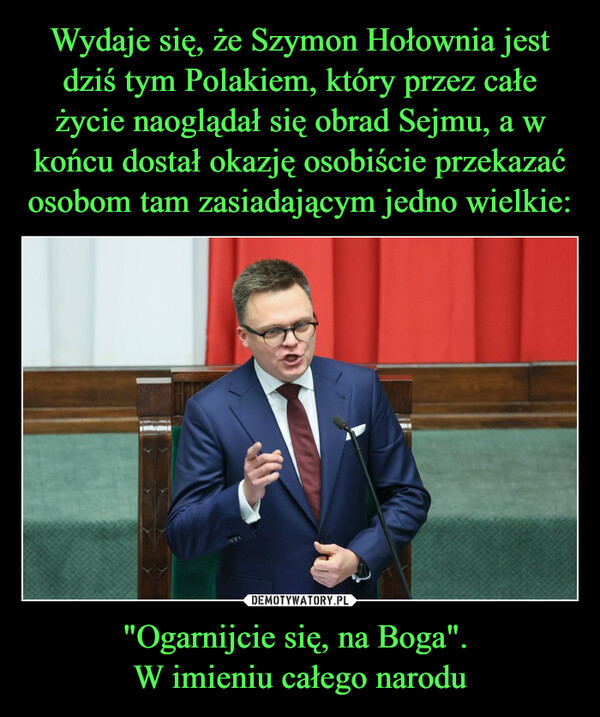 Mem z Szymonem Hołownią