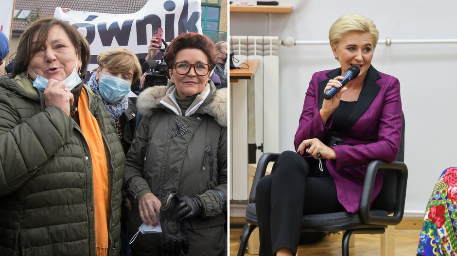 Anna Komorowska, Jolanta Kwaśniewska i Agata Duda