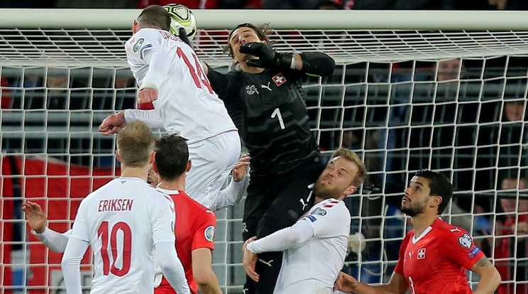 Dánia egyenlítő gólját a 93. percben Dalsgaard fejelte / Fotó: Getty Images 
