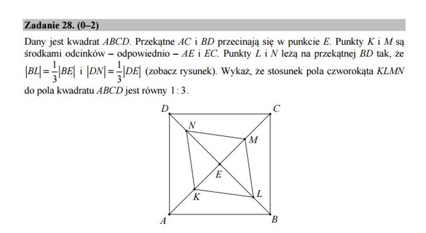 Arkusz egzaminacyjny - matematyka, poziom podstawowy