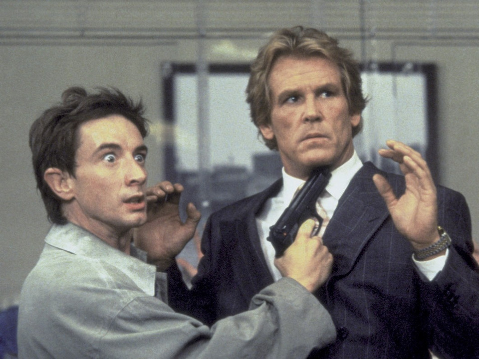Nick Nolte i Martin Short w filmie "Trzech uciekinierów" (1989)