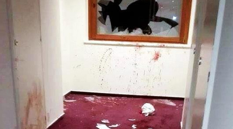Mindent vér borított a balatoni szállodában /Fotók: Omega hírek