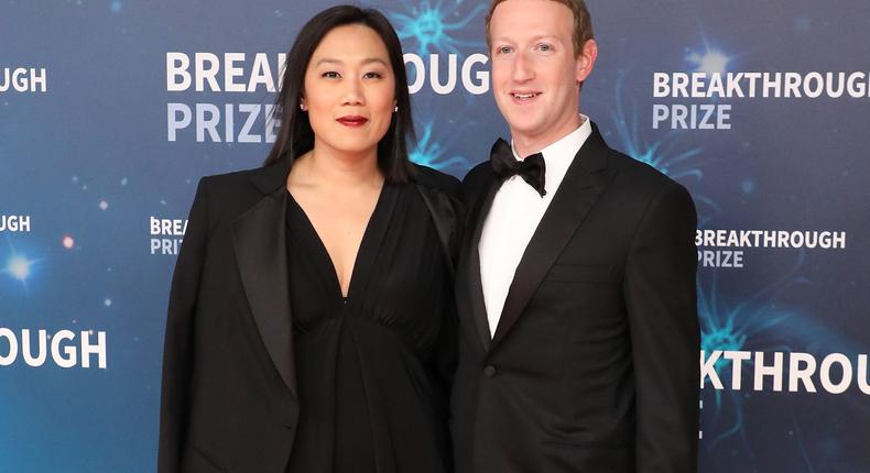 Mark Zuckerberg and Priscilla Chan.