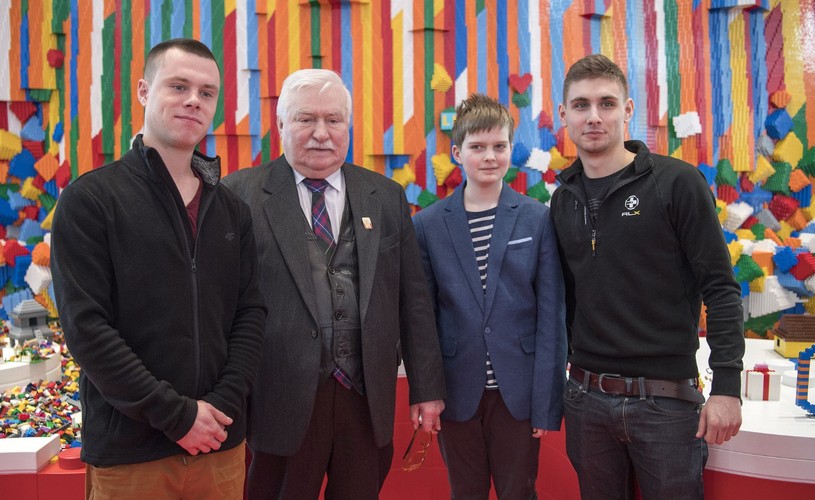 Lech Wałęsa z wnukami  (Photo Lars Moller)