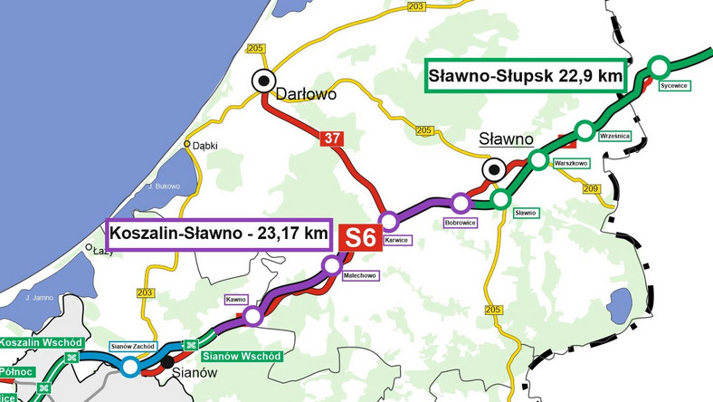 Droga S6 na odcinku Koszalin - Słupsk jest podzielona na dwa etapy budowy. Oba sprawiły w ostatnim czasie trochę problemów GDDKiA z powodu rezygnacji spółki Polaqua. Jeden problem udało się już zażegnać