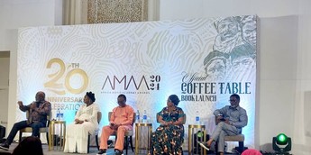 Dignitaries during the launch of a coffee table book by the board of Africa Movie Academy Awards (AMAA), in Lagos, on Friday.