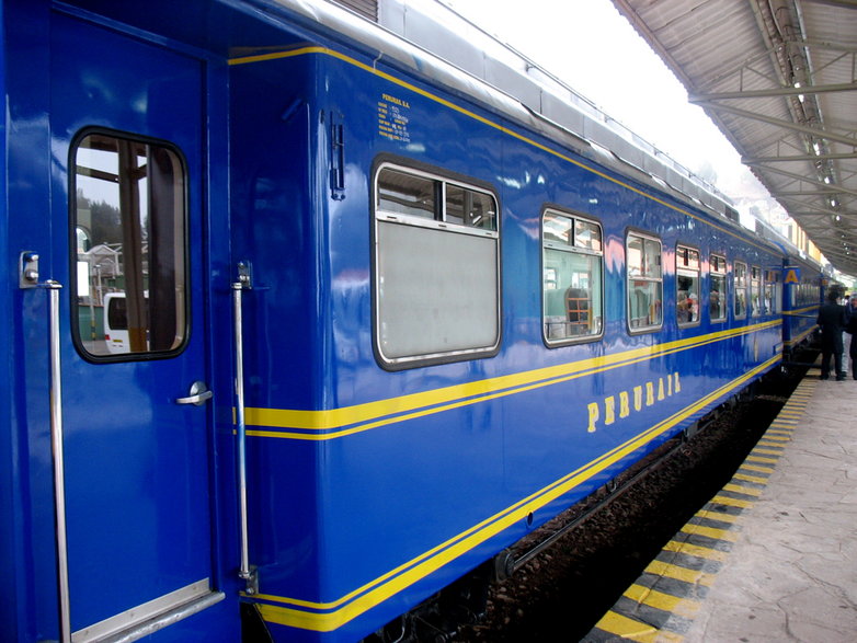 Wagon klasy 'Expredition' w pociągu z Cuzco do Machu Picchu