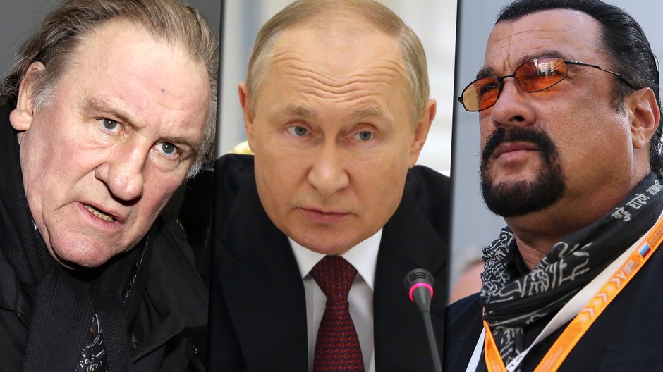 Gérard Depardieu, Władimir Putin, Steven Seagal