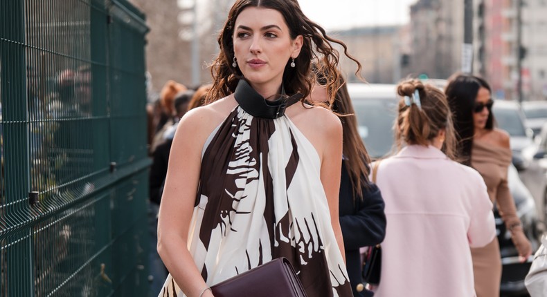 Kyra Kennedy attending Milan Fashion Week in February 2024.Claudio Lavenia/Getty Images