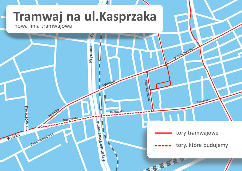 Przebieg nowej trasy tramwajowej