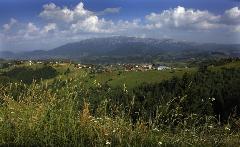 Krajobrazy w wiosce Magura w rumuńskiej Transylwanii