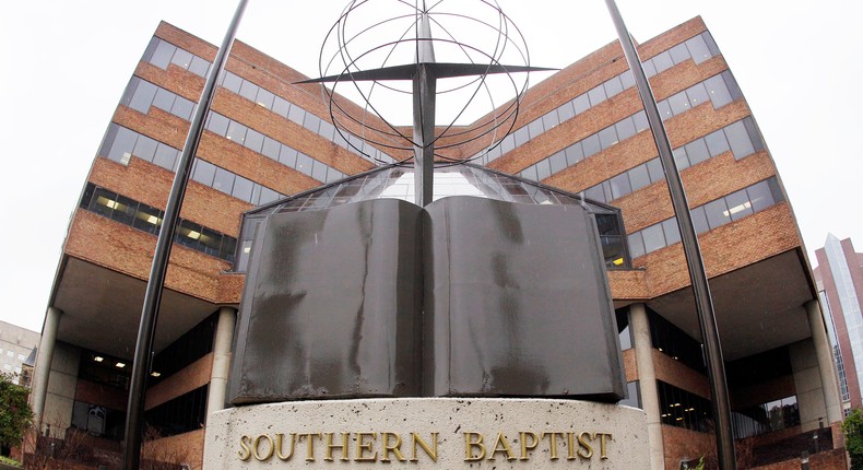 This Wednesday, Dec. 7, 2011 file photo shows the headquarters of the Southern Baptist Convention in Nashville, Tenn.